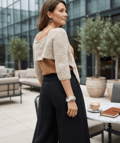 gilet tricoté avec du chanvre