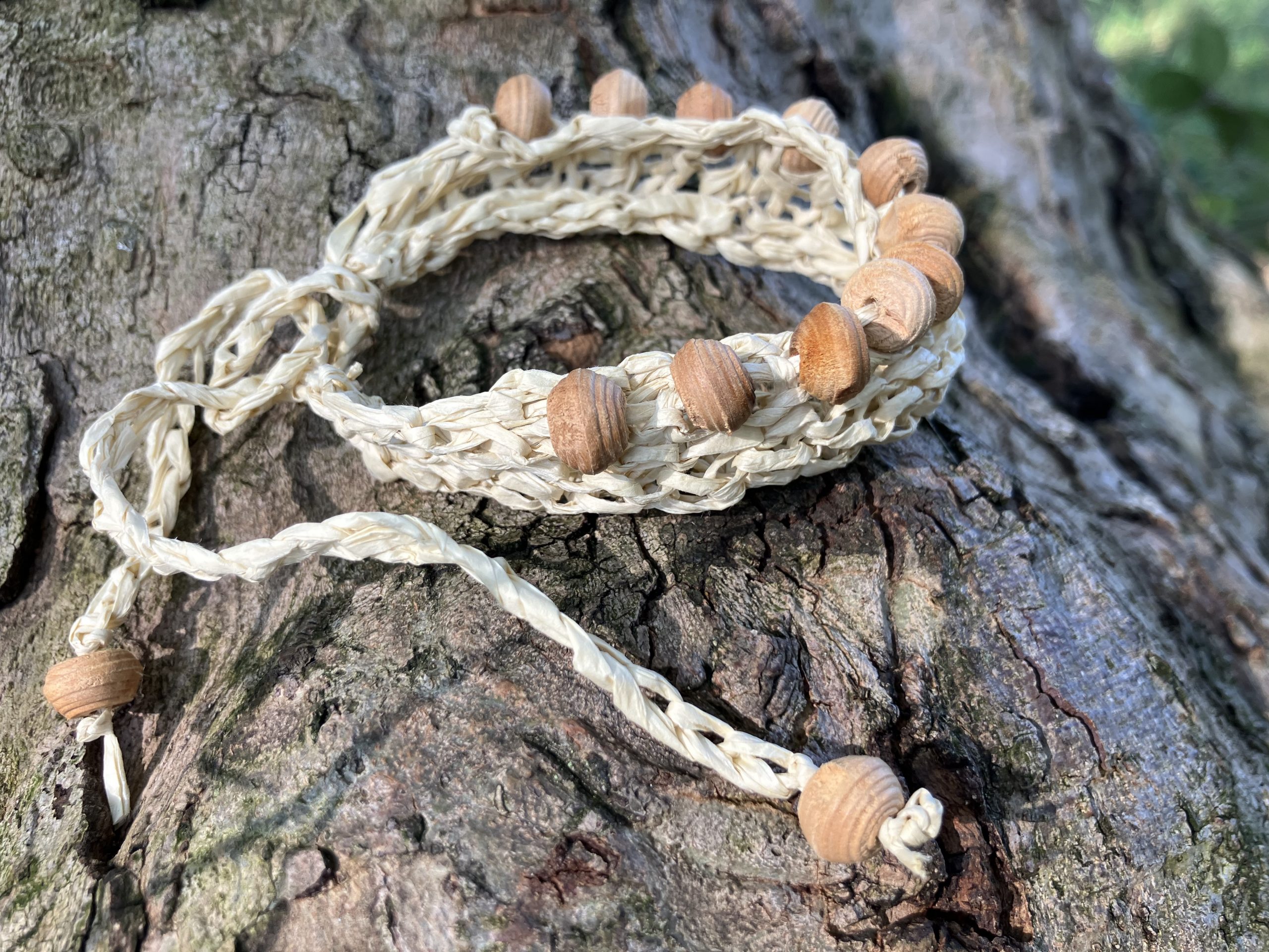 Bracelet Bohème Femme En Raphia Tissé Et Alliage - Style Vintage, Floral - Cadeau Créatif, Taille ~17 Cm