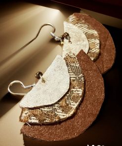 boucles d'd'oreilles ethniques léopard