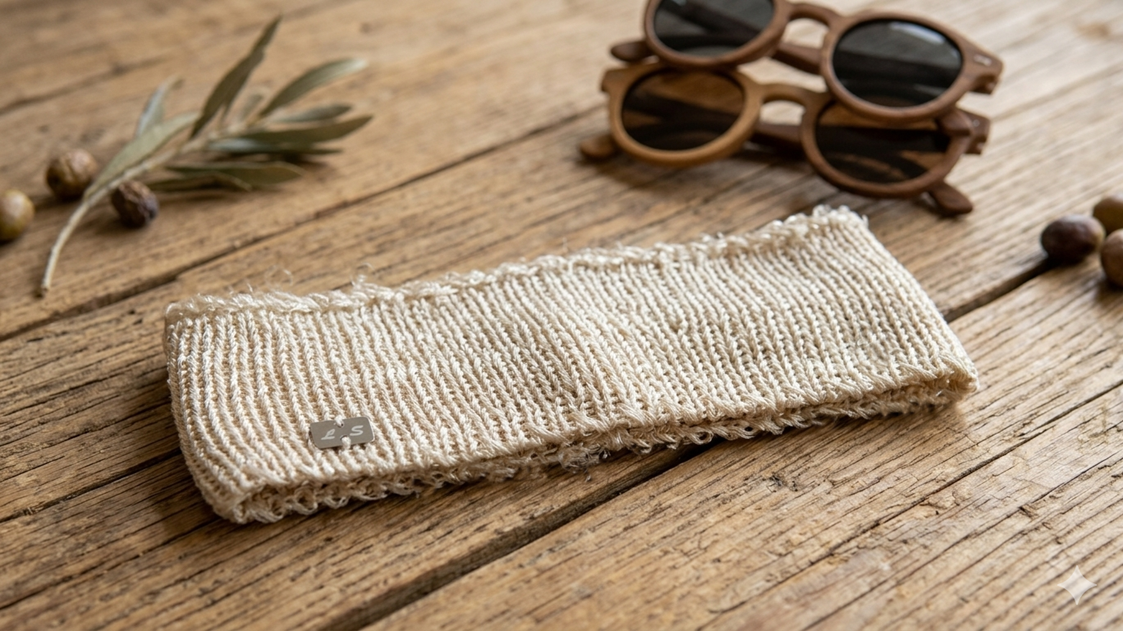 bandeau en soie thermorégulant, antibactérienne et hypoallergénique.