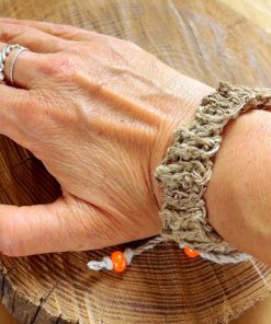 bracelet tissé en fil d'ortie